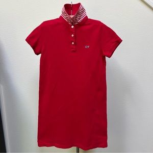 Vineyard Vines Red American Stars and Stripes Polo Dress Girls Sz Small 7Q0476